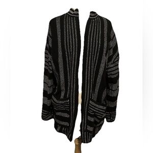 LOVESTITCH Oversized Slouchy Cardigan Pockets Small Heavyweight 100% Cotton EUC
